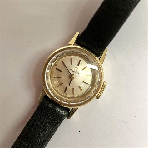 solid gold watch women's|omega 14k gold watch women's.